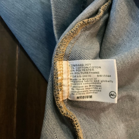 AG Adriano Goldschmied Denim Knit Cocoon Dress 3/4 Sleeves Medium Wash Size M - Picture 5 of 6